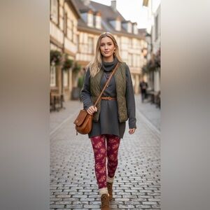 💐LuLaRoe Floral Leggings TC